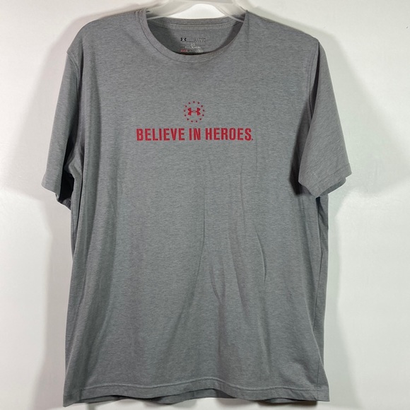 Heat Gear Men Short Sleeve Gray Tee Shirt Size XL - Picture 1 of 8